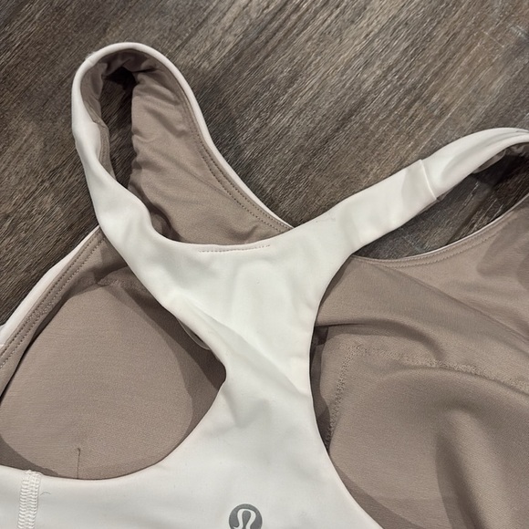 Lululemon Ebb to Train White Racerback Bra 6 -flawed - Picture 10 of 11